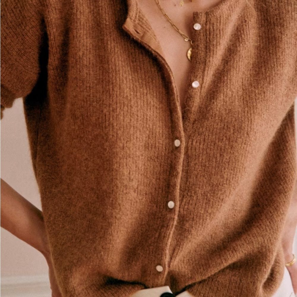 NWT Sezane Gaspard Camel Women's Sweater sz Medium